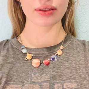 Solar system planets necklace